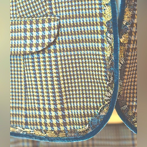 Worth Wool Suit Plaid With Blue Velvet Trim. Straight Skirt Woman’s Size 16 - Picture 12 of 16